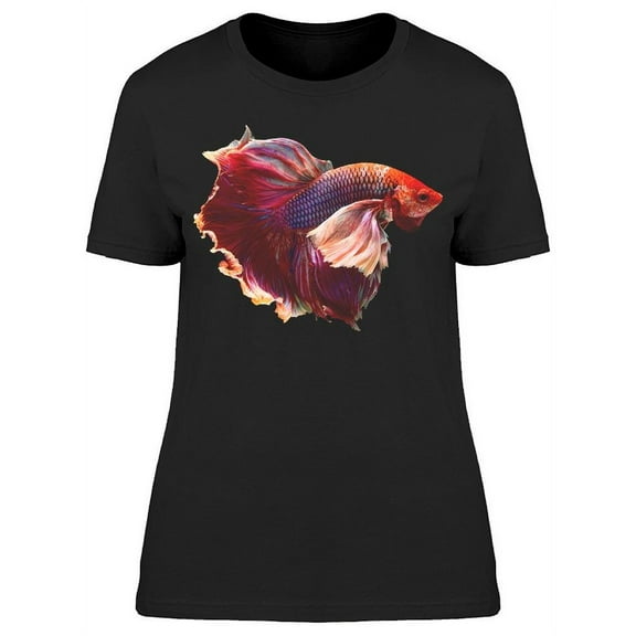 Broad Short Tail Betta Dark T-Shirt Women -Image by Shutterstock, Female 3X-Large