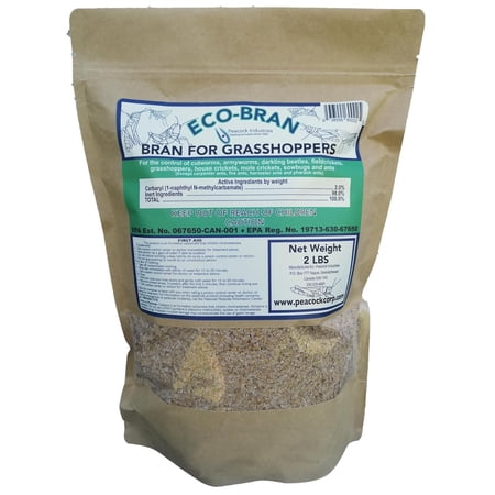 Broad Spectrum Grasshopper & Cricket Bait - Contains 2% Carbaryl - Control of Grasshoppers, Cutworm, Locust, Mole & Mormon Crickets, Sow Bugs (Roly-Poly), Ants, Beetles & More! (2 lbs)
