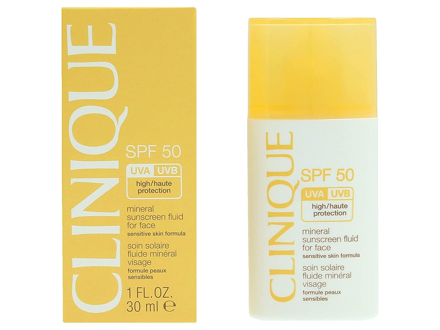 Broad Spectrum SPF 50 Mineral Sunscreen Fluid for Face by Clinique for Women - 1 oz Sunscreen