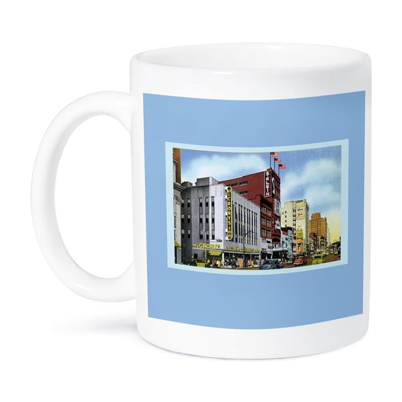 3dRose, Broad Street at Military Park, Newark, New Jersey, 15oz Mug