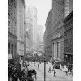 thumbnail image 1 of Broad Street Looking North To The Intersection With Wall Street New York City. At Mid-Distant Left Is The Classical Fa Ade Of The New York Stock Exchange And Further North Is The New Skyscraper And, 1 of 1