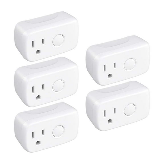 BroadLink 5 Pack Smart Plug(2.4Ghz Wifi Only), Mini Wi-Fi Timer Outlet Socket Works with Alexa/Google Home/IFTTT, No Hub Required, Remote Control Anywhere