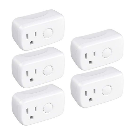 BroadLink 5 Pack Smart Plug(2.4Ghz Wifi Only), Mini Wi-Fi Timer Outlet Socket Works with Alexa/Google Home/IFTTT, No Hub Required, Remote Control Anywhere