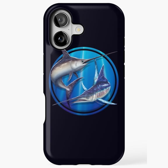 Broadbill Swordfish Striped Marlin Ocean Angler Tough Phone Case for 17/15/14/13/12/11 Pro Max