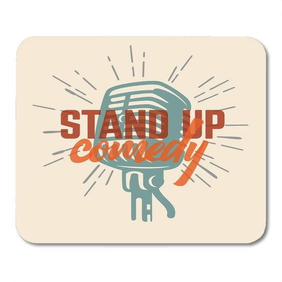 Broadcast Acoustic Lettered Text Stand Up Comedy Audio Broadcasting Mousepad Mouse Pad Mouse Mat 9x10 inch