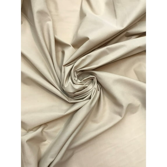 Broadcloth Fabric, 60" Wide, Sells by the Yard, 15+ Colors Available from Sal Tex Fabrics, Beige/Taupe