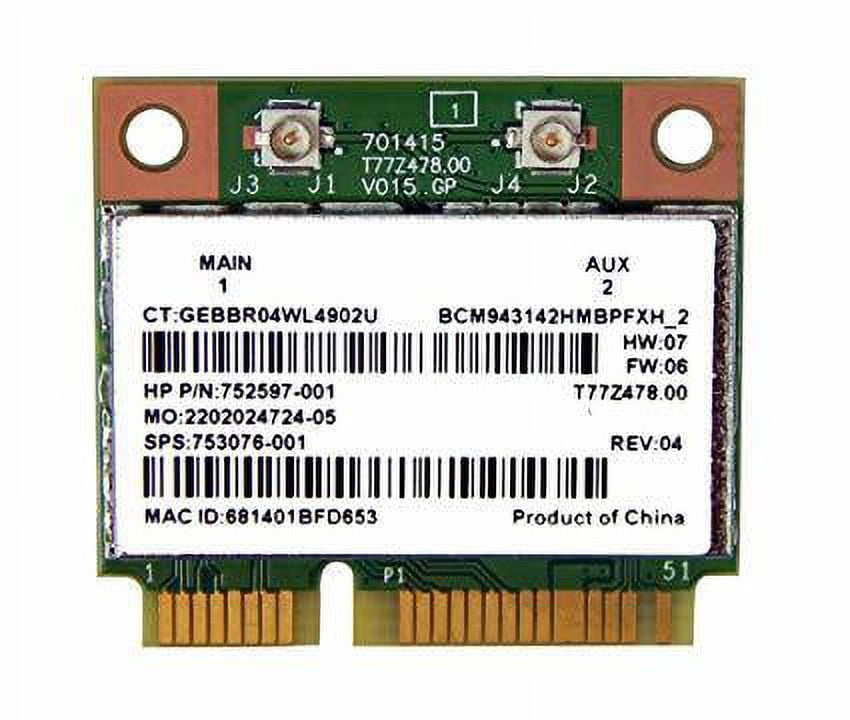 Broadcom bcm43142 802 11 bgn wi fi and bluetooth 4 0 hmc combination
