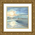 thumbnail image 1 of Broaderick, Kathleen 12x12 Gold Ornate Wood Framed with Double Matting Museum Art Print Titled - Eastern Lake Sunset, 1 of 4