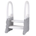 thumbnail image 1 of Broadfashion 3-Step Anti-Slip Step Stool, Plastic White+grey, 1 of 6