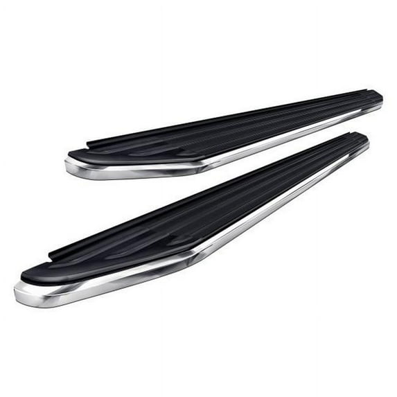 Broadfeet Motorsports Equipment 5 in. R11 Series Black Top with Chrome Edge Trim Running Boards for 2009-2015 Honda Pilot