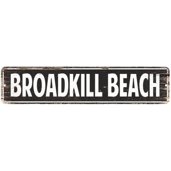Broadkill Beach Vintage Look Gift Metal Sign Chic 4x18 204180008254