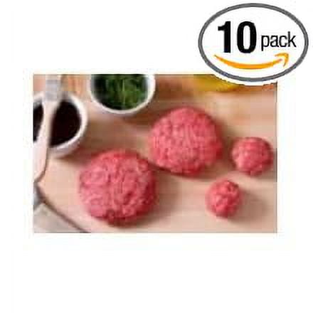 Broadleaf Grass Fed 4 1 Round Beef Patties, 1 Pound - 10 per case.