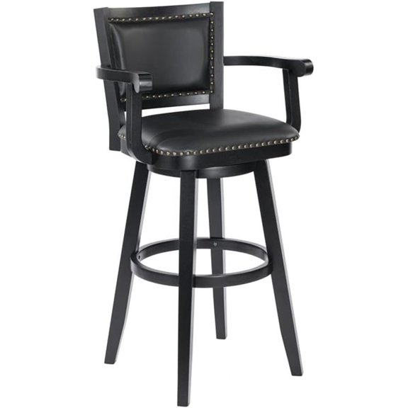 Broadmoor Extra Tall Swivel Kitchen Bar Stool - Black