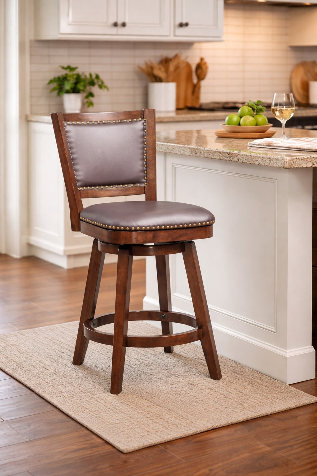 Broadmoor Swivel Counter Stool - Brown