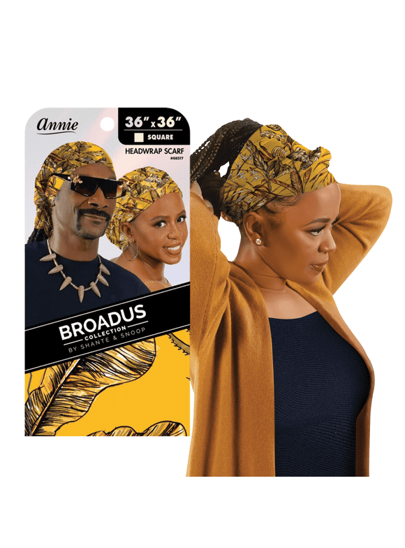 Scarf by Shante & Snoop Dogg for All Ages, 60" x 15" Headwrap, Golden Tropics
