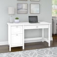 thumbnail image 1 of Broadview 54W Computer Desk with 1 File Drawer and 2 Storage Drawers in Pure White, 1 of 2