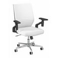 thumbnail image 1 of Broadview Mid Back Leather Office Chair in White - Bonded Leather, 1 of 13