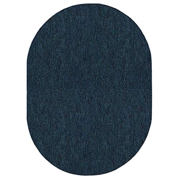 Broadway Collection Kids Favorite Indoor Outdoor Area Rug Teal - 5' x 8' Oval