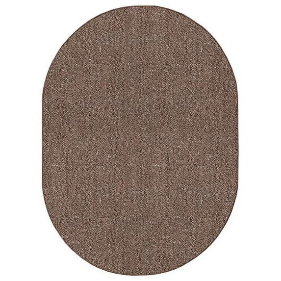 Broadway Collection Pet Friendly Indoor Outdoor Area Rug Brown - 9' x 12' Oval