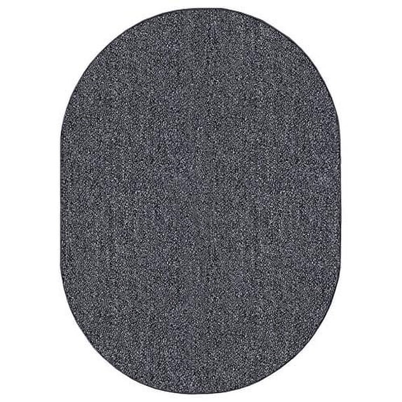 Broadway Collection Pet Friendly Indoor Outdoor Area Rug Grey - 3' x 5' Oval