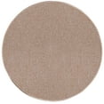 thumbnail image 1 of Broadway Collection Solid Color Indoor Outdoor Area Rug Beige - 3' Round, 1 of 5