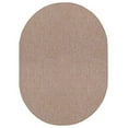 thumbnail image 1 of Broadway Collection Solid Color Indoor Outdoor Area Rug Beige - 6' x 8' Oval, 1 of 5