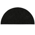 thumbnail image 1 of Broadway Collection Solid Color Indoor Outdoor Area Rug Black - 54" x 108" Half Round, 1 of 5