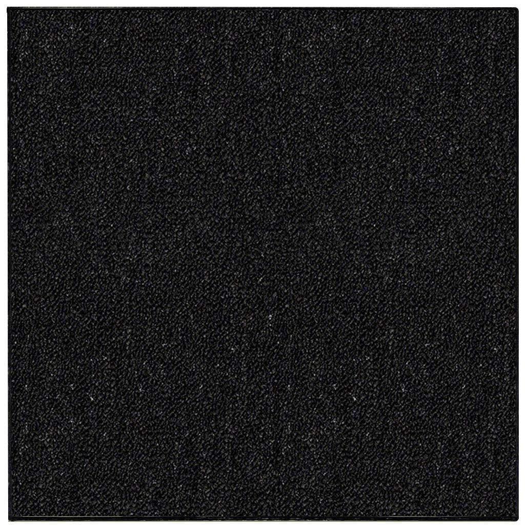 Black/color Rug Square Broadway Collection Solid Color Indoor Outdoor Area Rug Black - 6 ...