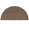thumbnail image 1 of Broadway Collection Solid Color Indoor Outdoor Area Rug Brown - 27" x 54" Half Round, 1 of 5