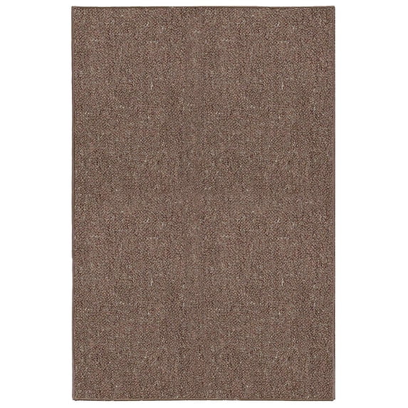 Broadway Collection Solid Color Indoor Outdoor Area Rug Brown - 3' x 5'