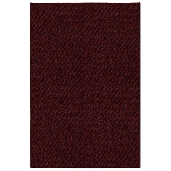 Broadway Collection Solid Color Indoor Outdoor Area Rug Burgundy - 2' x 10'