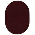 thumbnail image 1 of Broadway Collection Solid Color Indoor Outdoor Area Rug Burgundy - 7' x 9' Oval, 1 of 5