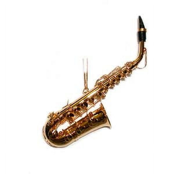 BROADWAY GIFTS CO Broadway Gifts Gold Saxophone Christmas Tree Ornament Decoration 4.5 inches