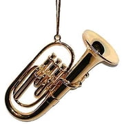 Broadway Gifts 2.8" Gold Brass Tuba Ornament Decoration