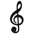 Broadway Gifts Treble Clef Music Note Glossy Black 9 Inch Wood Hanging ...