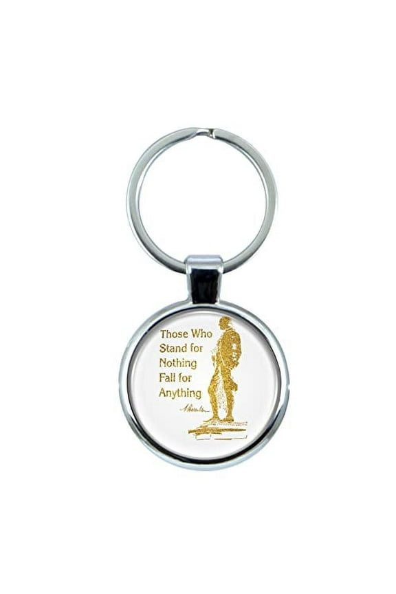Broadway Hamilton Keychain with Epoxy Dome and Metal Keyring