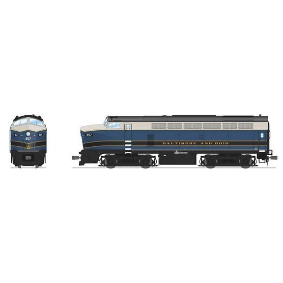 Broadway Limited Imports HO RF-16 Sharknose A B&O 857 As-Delivered Paragon4 Sound/DC/DCC BLI7695 HO Locomotives