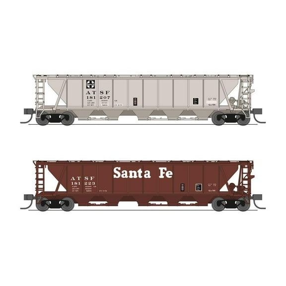 Broadway Limited Imports N H32 Covered Hopper ATSF 2-pack BLI7258 N Rolling Stock