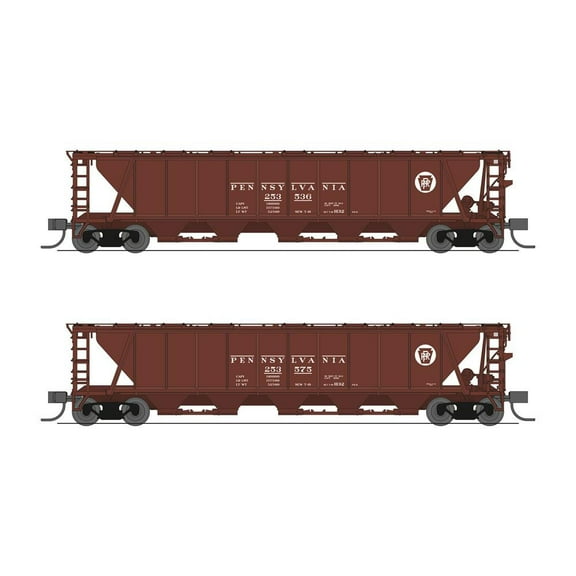 Broadway Limited Imports N H32 Covered Hopper PRR 2-pack A BLI7250 N Rolling Stock