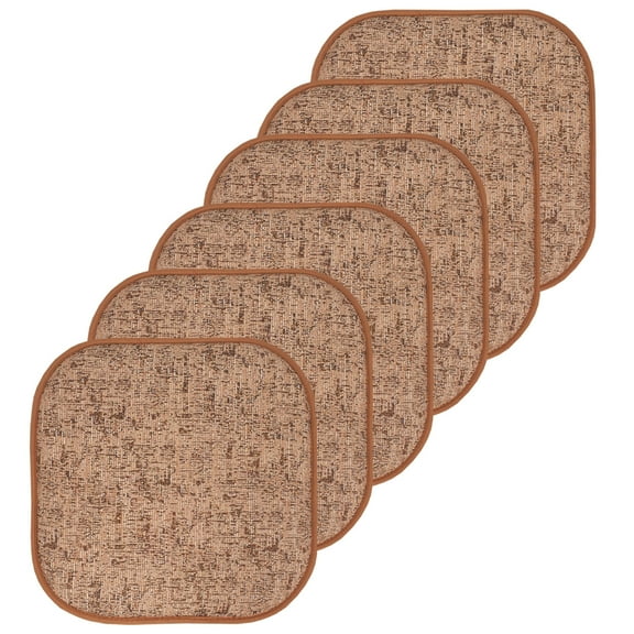 Broadway Memory Foam No Slip Back 16 x 16 Chair Pad Cushion 6 Pack