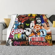Broadway Movie Musical Throw Blanket 50"x40", Ultra-Soft Micro Fleece Blanket, Soft Cozy Blankets for Bed Couch Bed Sofa Living Room