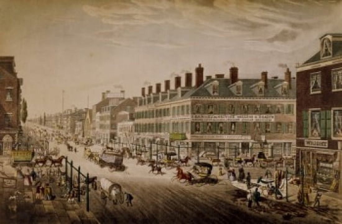 Broadway New York (1636) Thomas Hill (1829-1908 American) Canvas Art - Thomas Hill (24 x 36)