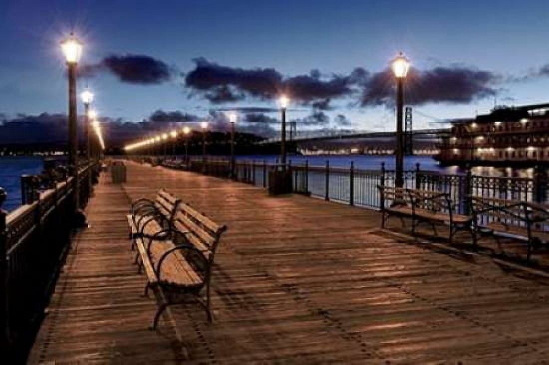 Broadway Pier - 22 Canvas Art - Alan Blaustein (12 x 18)