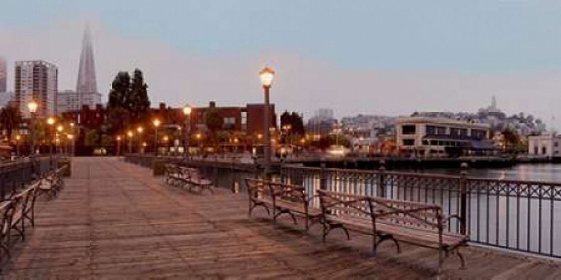 Broadway Pier Pano - 113 Canvas Art - Alan Blaustein (24 x 48)
