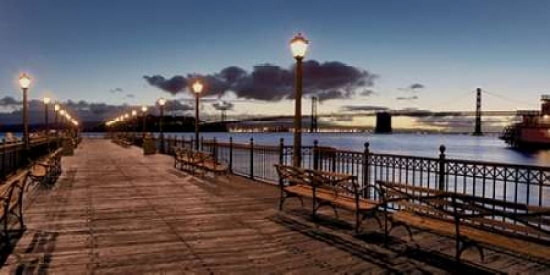 Broadway Pier Pano - 114 Canvas Art - Alan Blaustein (24 x 48)
