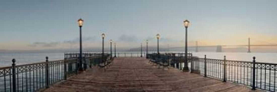Broadway Pier Pano - 124 Canvas Art - Alan Blaustein (8 x 24)