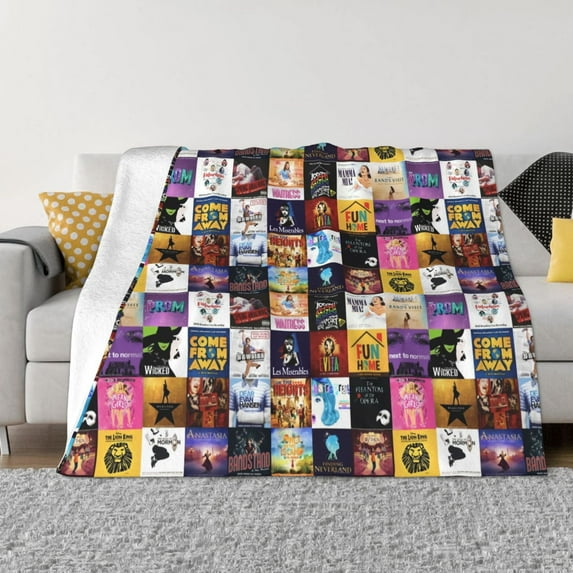 Broadway'S Must Sees Throw Blanket 50"X40" Soft Flannel Lightweight Plush Air Conditioner Quilt Suitable For Sofa,Living Room,Bedroom,Double Bed