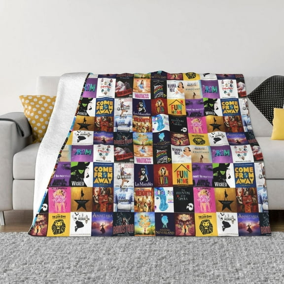 Broadway'S Must Sees Throw Blanket 50"X40" Soft Flannel Lightweight Plush Air Conditioner Quilt Suitable For Sofa,Living Room,Bedroom,Double Bed