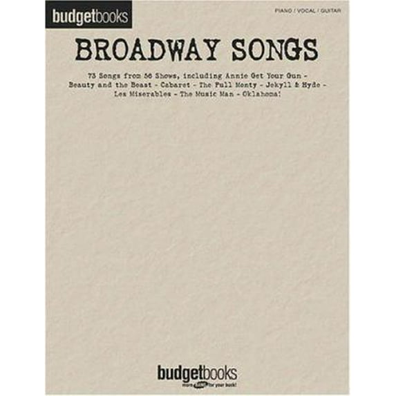 Pre-Owned Broadway Songs: Budget Books (Paperback) 0634040677 9780634040672