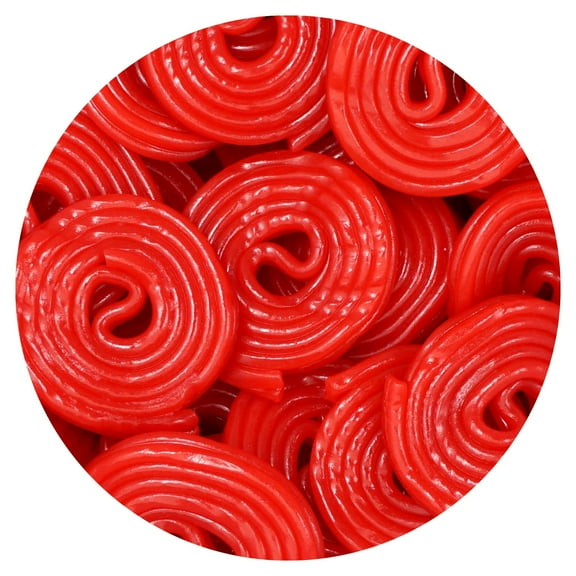 Broadway Strawberry Wheels Licorice Candy, 2 Pound Bulk Bag, Red Licorice Wheels